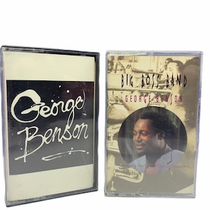 Fitas cassete músicas músicas vtg conjunto lote misto 2 pares vintage rock pop soul George Benson coleção de sucessos da big boss band