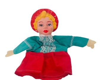Mr Fred Rogers Neighborhood Hand Puppet Character Castle King Friday Sesame Street Jim Henson Muppets Vintage figure vtg Maiden bonnet BM3