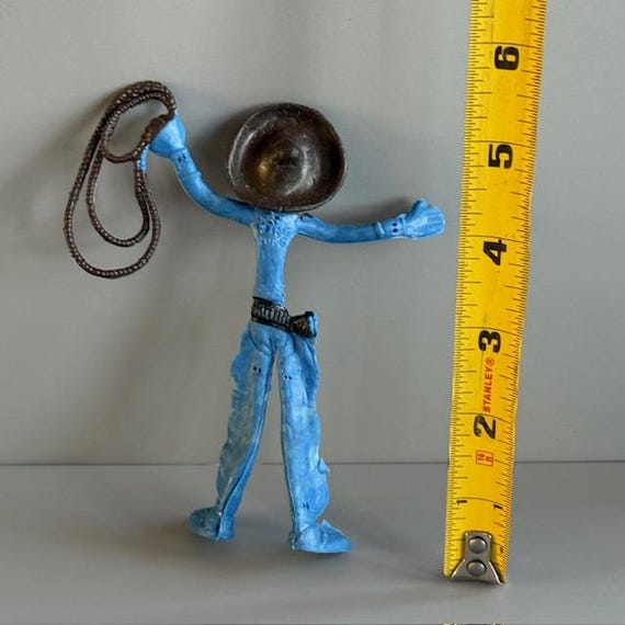 Vintage Brabo Bendies Toy Figure Bendy 1970s Hong Kong Western