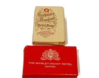 HOTEL MOTEL ADVERTISING vintage bar soap collectible Americana Travel unused sealed usa lot Colorado Shirley Savoy Bouquet Denver