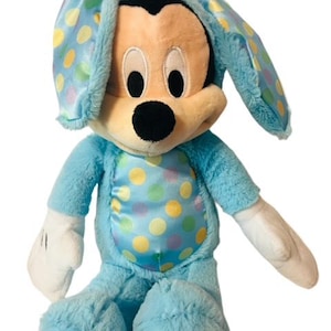 Walt Disney Plush Stuffed Animal Toy store world Easter Mickey Mouse bunny vtg