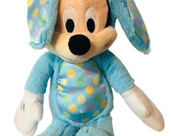Walt Disney Plush Stuffed Animal Toy store world Easter Mickey Mouse bunny vtg