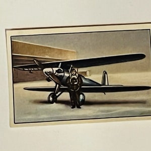 Airplane Tobacco Trading Card West Germany 1930s Garbaty Darmstadt D18 jet luft