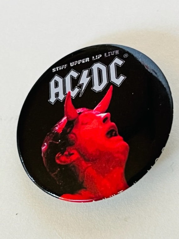 AC/DC Pinback vtg Concert memorabilia Pin Button … - image 3