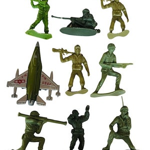 Jouet soldat vtg figure militaire armée hommes mpc me marx plastique LOT ww2 ww1 us Jet