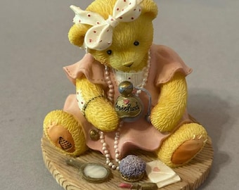 Figura de ositos de peluche antiguos Enesco antropomórfica que se siente hermosa por dentro