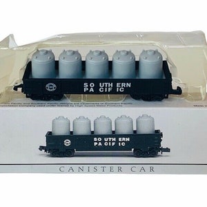 Southern Pacific Train miniature model locomotive railroad vtg railway Canister