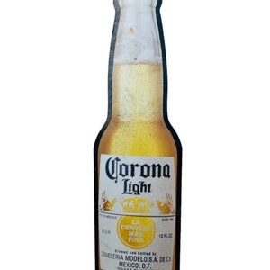 Corona Light Modelo Bar Sign Metal vtg Advertising Beer Man Cave 19X5 Tin Bottle AC3