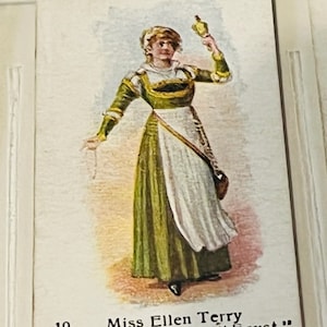 John Player Son Tabakkarte 1916 Past Present Schauspieler Ellen Terry Faust Marguerite