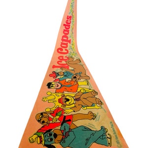 Hanna Barbera vtg proporczyk flaga 1975 Flintstones Yogi Bear Kong Phooey Scooby Doo ALC2