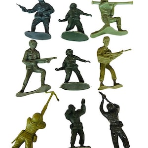 Toy soldier vtg military figure army men mpc mee marx plastic LOT ww2 ww1 us S23
