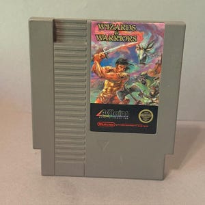 Vintage Nintendo Video Game NES Cartridge Japan 1987 Wizards & Warriors Acclaim