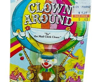Mego Clown Around Toy Figuur 1981 MOC mount studio carnaval Sy Mail Clerk griezelige AL1