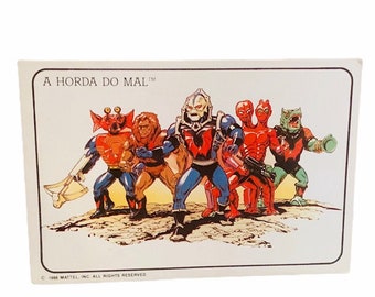 MASTERS UNIVERSE CALENDAR 1986 Mattel He-Man She-Ra skeletor carta de acción figura de juguete arte papel efemero Magic Horde Horda Hordak Grizzlor