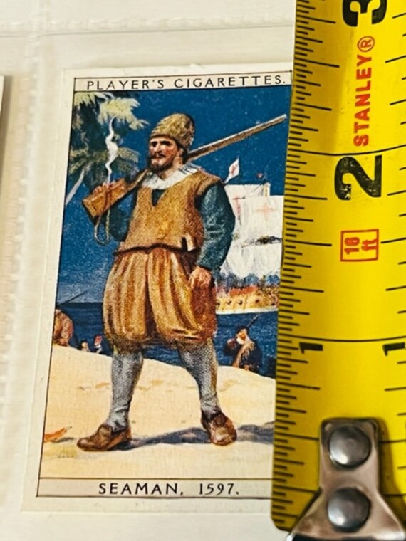 16th century cigarettes John Player Sons Tobacco Card Navy Military Naval Dress History Seaman 1597  Ship