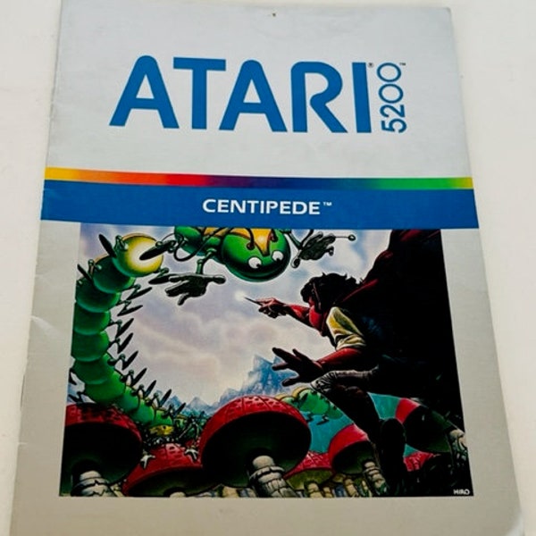 Centipede cartridge Atari 5200 video game vtg manual instruction arcade 1982 art