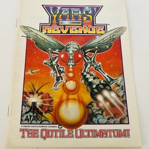 Yars Revenge Atari 5200 video game vtg manual 2600 instructions arcade 1982 bugs