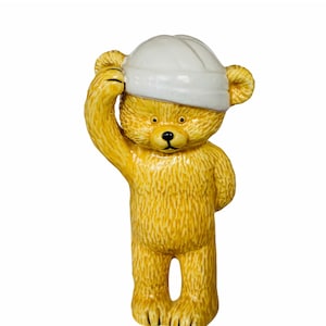 DANBURY MINT FIGURINE Teddy Bear Collection retired limited edition sculpture anthropomorphic cub decor gift fine bone china Injured bandage