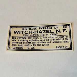 DRUGSTORE PHARMACY LABEL carta antica ephemera vintage ww1 era wwi tag pubblicitario per bottiglia mestiere Strega Northampton Massachusetts 2
