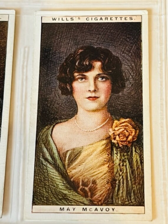 wills cigarette cards cinema stars Wills Cigarettes Tobacco Trading Card 1928 antique Cinema Stars May Mcavoy  15