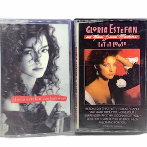 Cassette tapes music songs album hits vtg set mix lot 2 vintage pop rock Gloria Estefan miami sound machine let loose cuts both ways