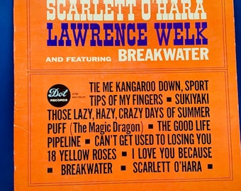 VINYL RECORD VINTAGE 33 rpm muziekalbum lp vtg met cover sleeve mcm 12 inch 12" Scarlett O'Hara Lawrence Welk Breakwater