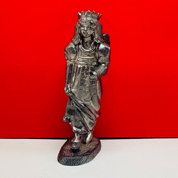 MICHAEL RICKER PEWTER Figurine Sculpture Vintage Statue Folk Etsy India