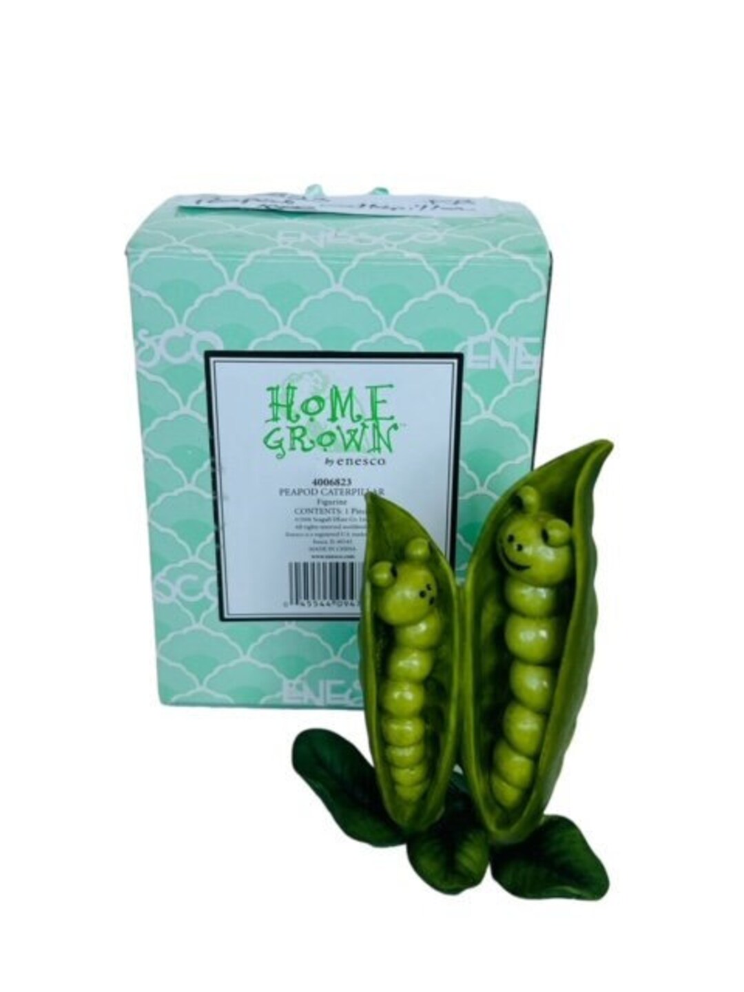 Home Grown Enesco Figurine Fruit Vegetable Peapod Caterpillar Etsy