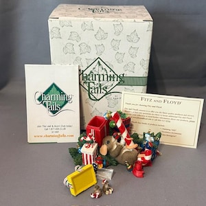 Vintage Charming Tails Figurine Mouse Fitz Floyd Christmas Hidden Charms RARE