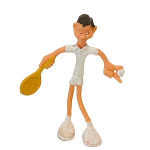 Brabo Bendies figure toy vintage bendy vtg 1970s Russ Berrie Hong Kong Tennis