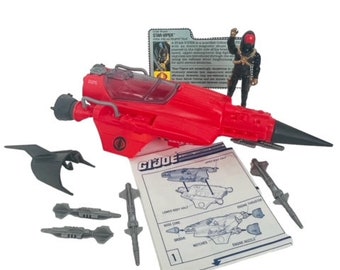 Stellar Stilletto Viper 1987 Gi Joe Cobra ARAH Figur Fahrzeug Hasbro COMPLETE