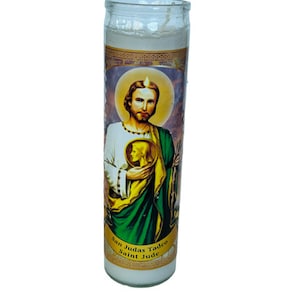 Saint Jude Prayer Candle San Judas Tadeo 8 inch 8&quot; Benedictum Church Apostle God