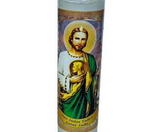 Saint Jude Prayer Candle San Judas Tadeo 8 inch 8" Benedictum Church Apostle God