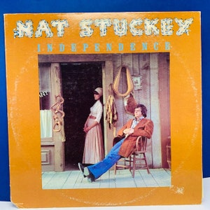 VINYL RECORD VINTAGE 33 rpm music album lp vtg cover sleeve mcm 12 inch 12" Nat Stuckey Independence country western