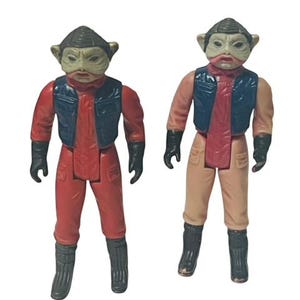 Nien Nunb Pair Lot 2 Star Wars action figure toy vintage Kenner 1983 Nein Numb