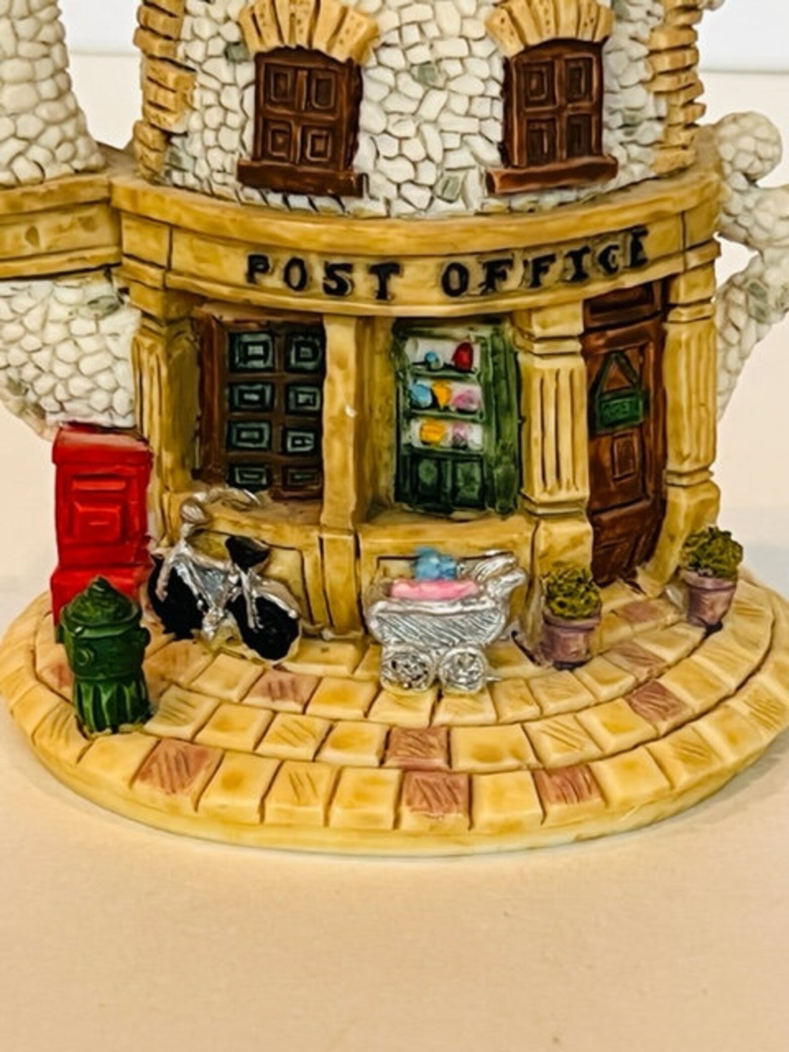 Hometown Teapot Cottage House Figurine Tea Pot Home Town Post Etsy