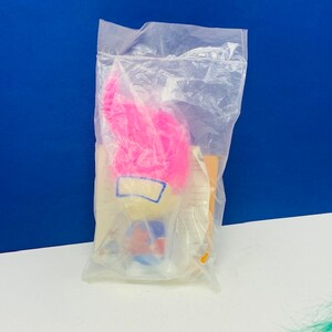 TROLLS ACTION FIGURE toy collectible vtg retro vintage warrior battle Burger King factory sealed glow in dark pink hair glasses sunglasses