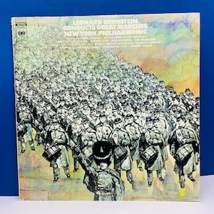 Álbum de música VINTAGE VINTAGE 33 rpm lp vtg com capa mcm 12 polegadas 12 &quot;Leonard Bernstein Filarmônica de Nova York