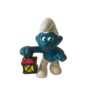 Smurfs toy figure Peyo Schleich Bully Germany 1978 vtg 20024 Lantern Railroad
