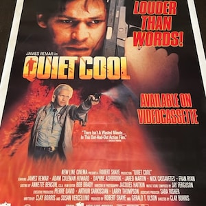 Kino Kino Poster Lobby Karte 1987 Quiet Cool James Remar Action Worte