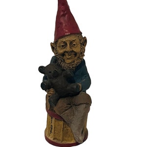 Tom Clark figurine gnome elf SIGNED Cairn sculpture Teddy Bear spool dwarf gift