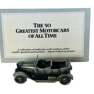 Danbury Mint Greatest Motorcars car pewter model coa 1914 Vauxhall Prince Henry