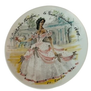 D&#39;arceau Limoges Collector Plate Les Femmes Du Siecle FR Ganeau France Scarlet