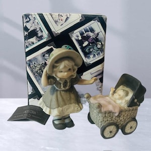 Vintage Pretty as Picture Figurine Enesco Kim Anderson Box Little Bit Heaven coa