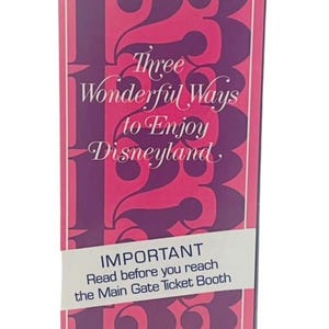 Walt Disney Ephemera Park Souvenir Vtg Antique 1973 Ticket Booth Pamphlet Guide