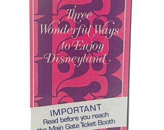 Walt Disney Ephemera Park Souvenir Vtg Antique 1973 Guía de folletos de taquilla