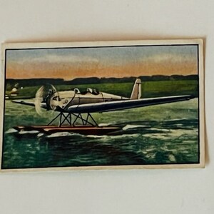 Airplane Tobacco Trading Card West Germany 1930s Garbaty Plane Messerschmitt jet