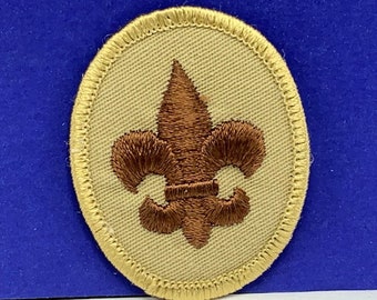 BOY SCOUTS PATCH vintage cub den memorabilia brazo hombro hombro hombro insignia emblema merit logo vtg mcm americana usa chica dorada