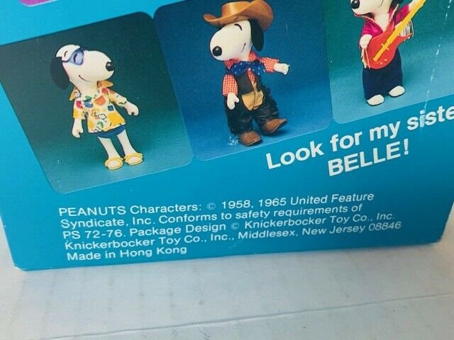 Snoopy Belle Doll Toy Figure 1965 Knickerbocker Peanuts Gang