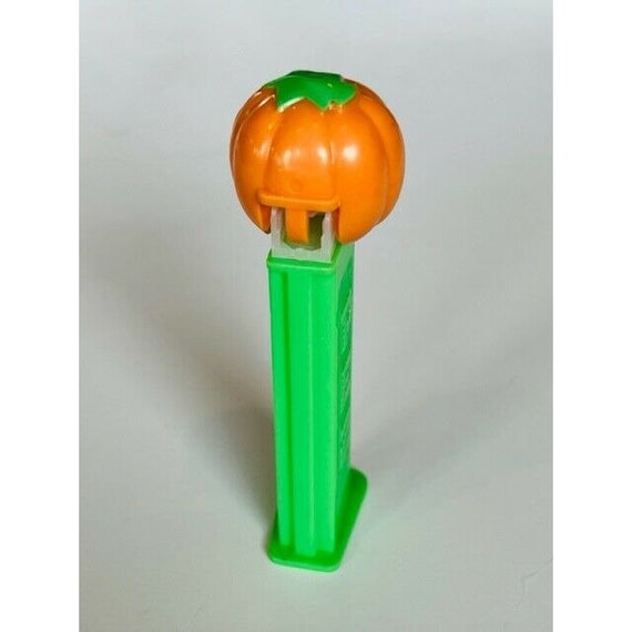 pez Pez Dispenser Vtg Figure Halloween Pumpkin Jack O Lantern Neon